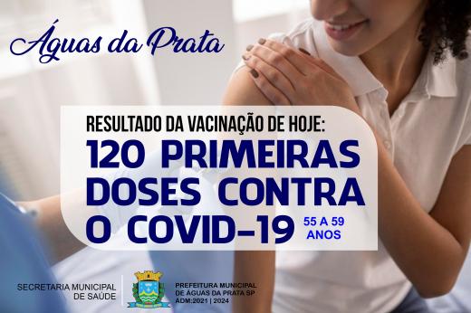 120 PESSOAS VACINADAS COM AS PRIMEIRAS DOSES