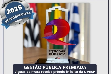 ÁGUAS DA PRATA É PREMIADA EM GESTÃO PÚBLICA