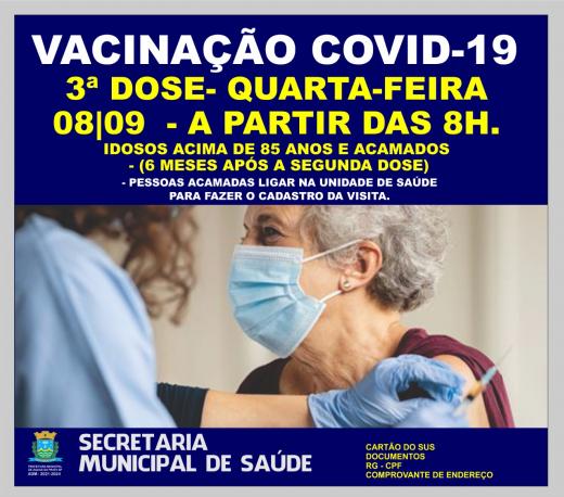 VACINAÇÃO TERCEIRA DOSE