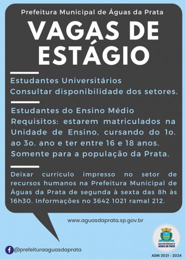 Oportunidades de Estágio.