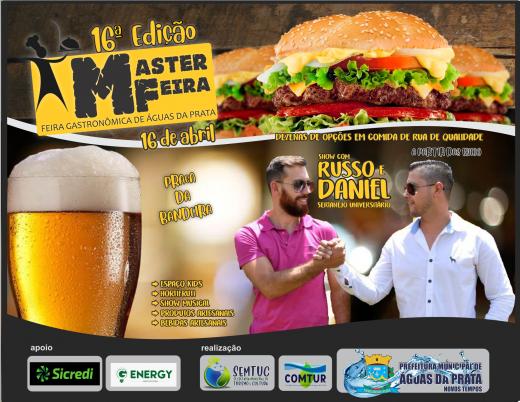 NESTA TERÇA TEM MASTER FEIRA COM O MELHOR DA GASTRONOMIA DE RUA