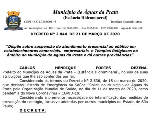 COM EXCEÇÕES, NOVO DECRETO FECHA ESTABELECIMENTOS
