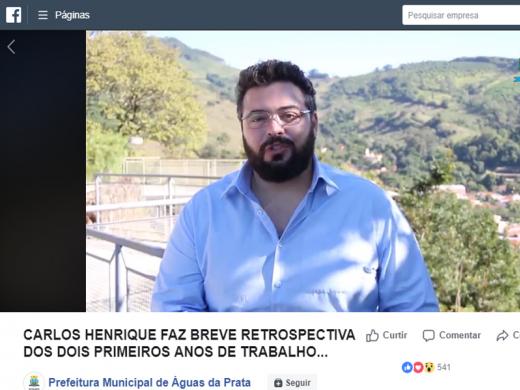 PREFEITO FAZ BREVE RETROSPECTIVA DOS DOIS PRIMEIROS ANOS