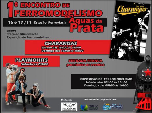 FIM DE SEMANA TEM FERROMODELISMO, CHARANGAS E PLAYMOHITS