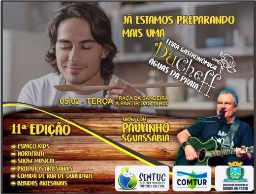 PAULINHO SGUASSÁBIA É A ATRAÇÃO MUSICAL DA 11ª FEIRA DUCHEFF
