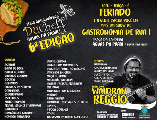 VEM AÍ A 6ª EDIÇÃO DA FEIRA GASTRONÔMICA “DU CHEFF” EM ÁGUAS DA PRATA