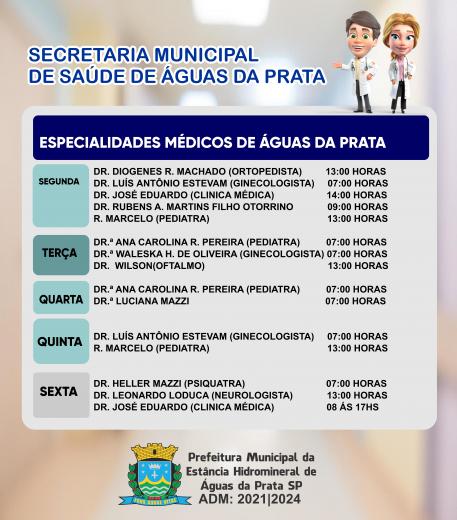 Horários - Especialidades Médicas