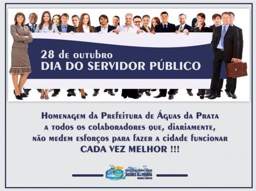 SEGUNDA, DIA 28 DE OUTUBRO É DIA DO SERVIDOR PÚBLICO