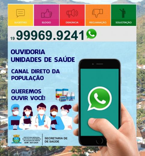 OUVIDORIA TAMBÉM NO WHATSAPP