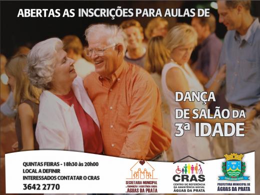 CRAS DE ÁGUAS DA PRATA ABRE INSCRIÇÕES PARA AULAS DE DANÇA DE SALÃO