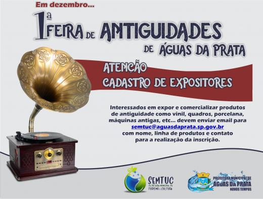SEMTUC ABRE INSCRIÇÕES PARA EXPOSITORES DA 1ª FEIRA DE ANTIGUIDADES