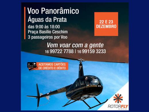 FIM DE SEMANA TÊM VOO PANORÂMICO EM ÁGUAS DA PRATA