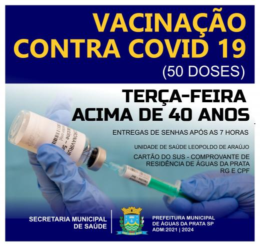 VACINAÇÃO ACIMA DE 40