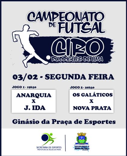 TORNEIO CIRO RODRIGUES TEM MAIS 2 JOGOS NESTA SEGUNDA NO GINÁSIO DE ESPORTES