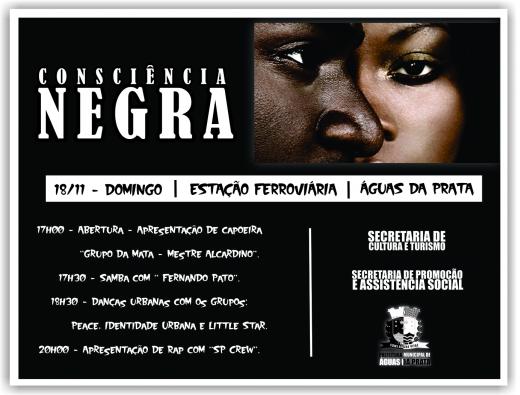 SAI A PROGRAMAÇÃO QUE COMEMORA O DIA DA CONSCIÊNCIA NEGRA