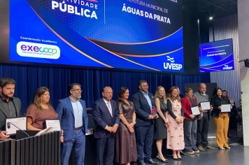 ÁGUAS DA PRATA É PREMIADA NO “OSCAR DA GESTÃO PÚBLICA” DA UVESP 