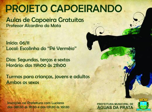 PREFEITURA DE ÁGUAS DA PRATA LANÇA “PROJETO CAPOEIRANDO”
