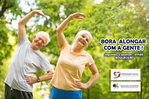 ALONGAMENTO GRÁTIS PARA 60+ NO ANFITEATRO DO BOULEVARD