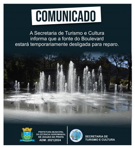 Comunicado Secretaria de Turismo e Cultura