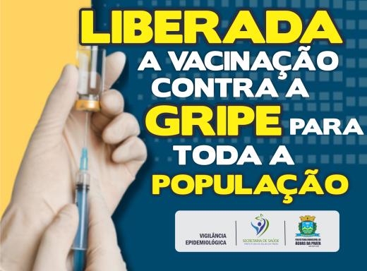 ATENÇÃO - VACINA DA GRIPE LIBERADA PARA TODA A POPULAÇÃO PRATENSE
