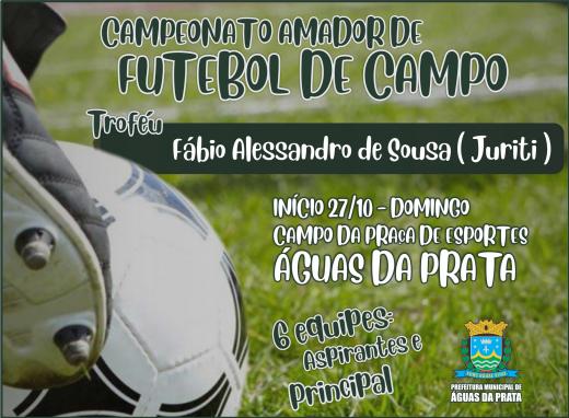 DOMINGO COMEÇA O CAMPEONATO DE FUTEBOL DE CAMPO AMADOR