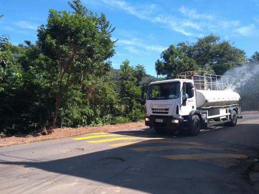 MARCO DIVISÓRIO, CASCATA E SÃO ROQUE TAMBÉM RECEBEM A DESINFECÇÃO