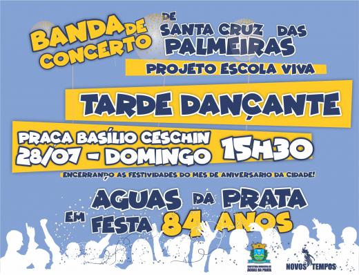 BANDA DE CONCERTO DE SANTA CRUZ DAS PALMEIRAS SE APRESENTA NA PRAÇA