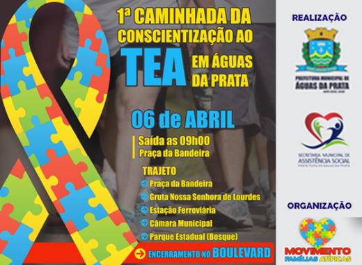ENCERRAMENTO DA CAMINHADA DA CONSCIENTIZAÇÃO AO TEA VAI SER NO BOULEVARD