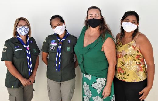Secretaria de Turismo e Cultura recebe representantes do Grupo de Escoteiros Rainha das Águas.