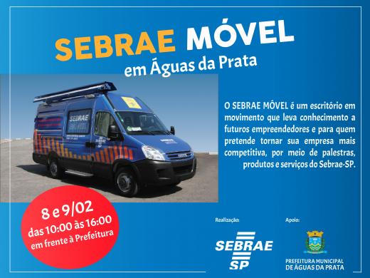 SEBRAE MÓVEL ESTARÁ EM ÁGUAS DA PRATA NESTA QUINTA E SEXTA