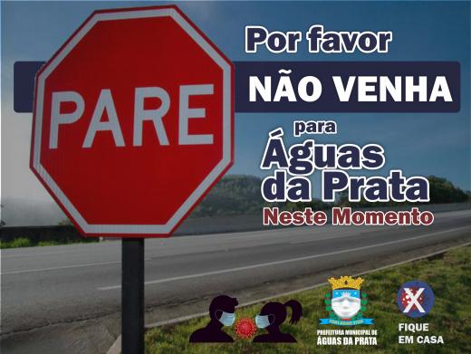 PREFEITURA QUE TURISTAS NÃO VISITEM A CIDADE NESTE MOMENTO