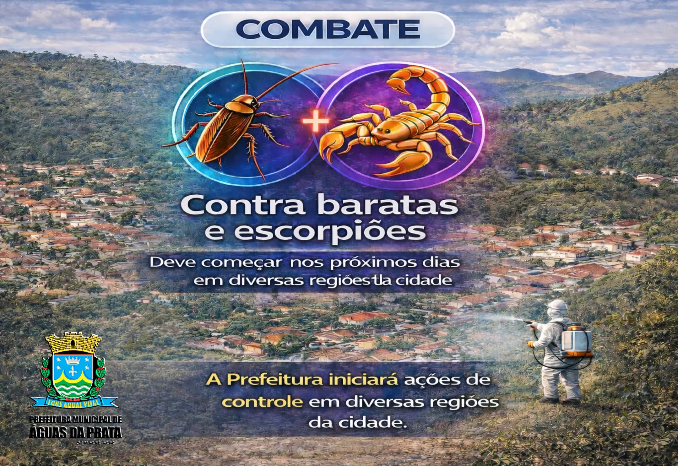 PREFEITURA PROGRAMA DEDETIZAÇÃOPARA COMBATER BARATAS E ESCORPIÕES