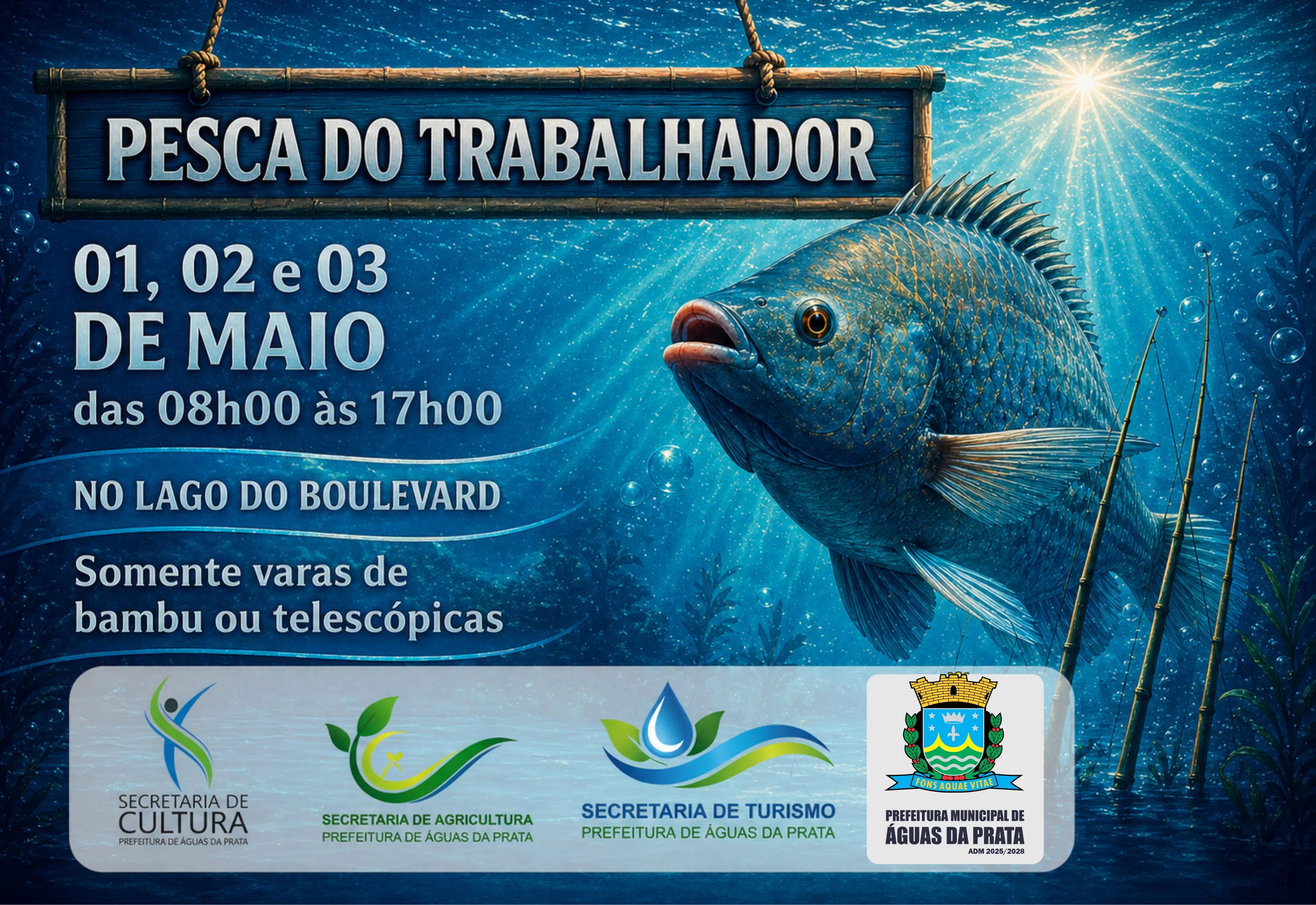 FIM DE SEMANA VAI TER “PESCA DO TRABALHADOR” GRATUITA 